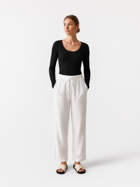 Women's Double Gauze Cotton Lounge Pants