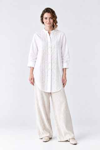 Classic White Linen Blouse