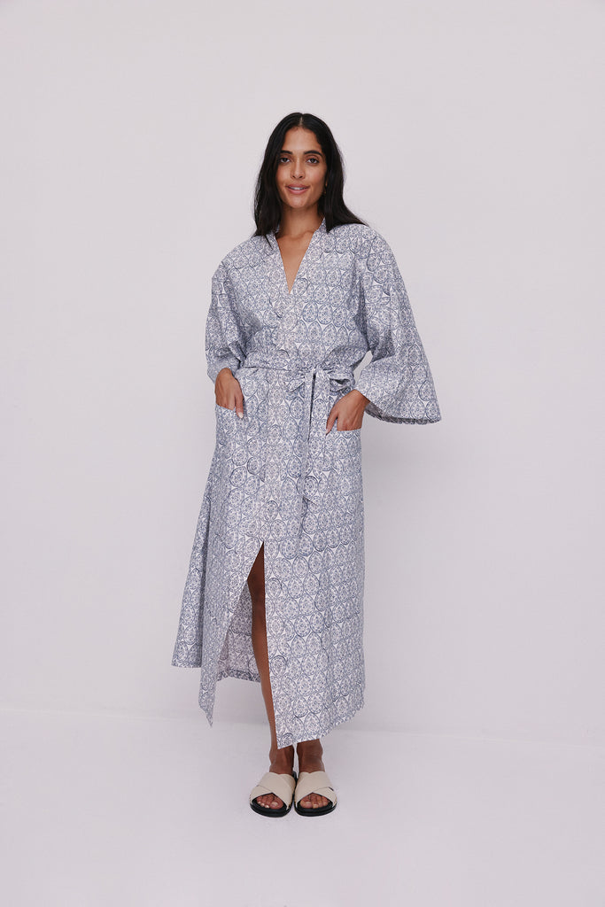 Silver Ripped Robe Elyse Silver Robe – InCreationInc